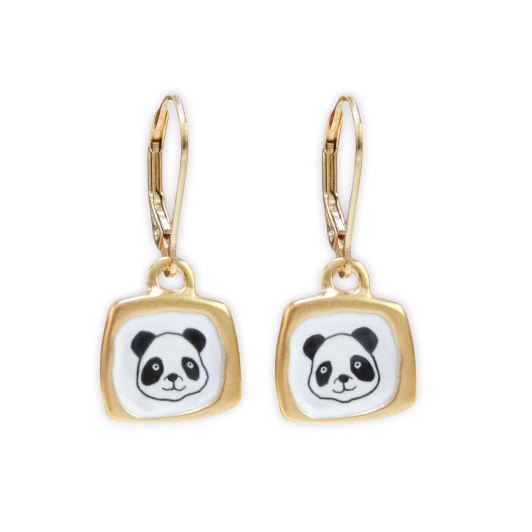 Orecchini Panda A Cerchio In Argento 925 Con Fiocco Rosa – Simbolo Di Gratitudine, Regalo Perfetto Per Donne E Ragazze - 4