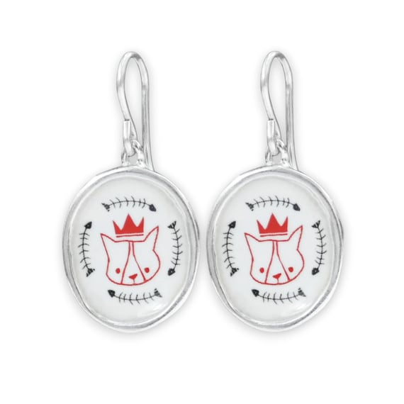 Orecchini a Perno in Argento Sterling 925 a Forma di Pesce