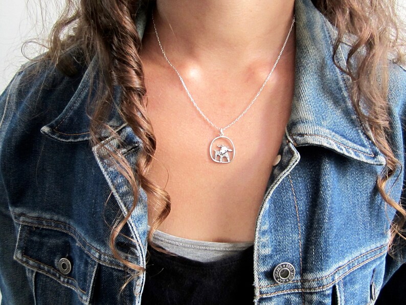 thumbnail image 2 of TYSO Goat Necklace 925 Sterling Silver Goat Gifts For Goat 2 of 13