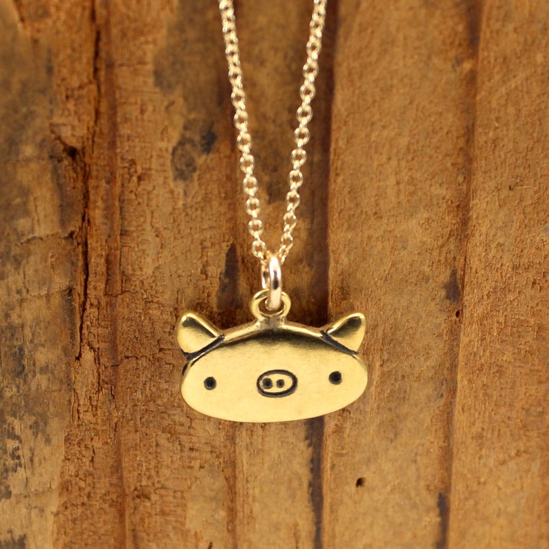 Pig necklace gold Clearance