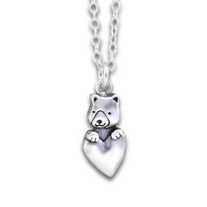 Tiny Bear Charm - Small Detailed and Adorable Solid Sterling Silver Bear Cub Charm