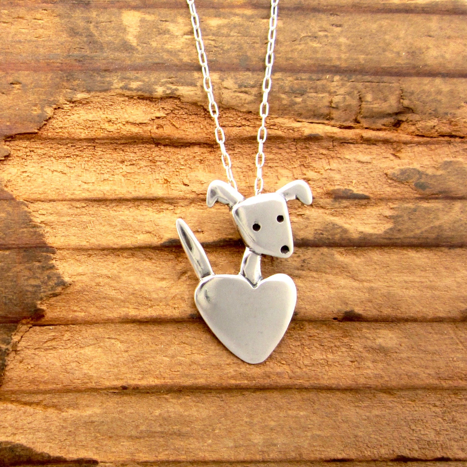 Sterling silver dog necklace Clearance