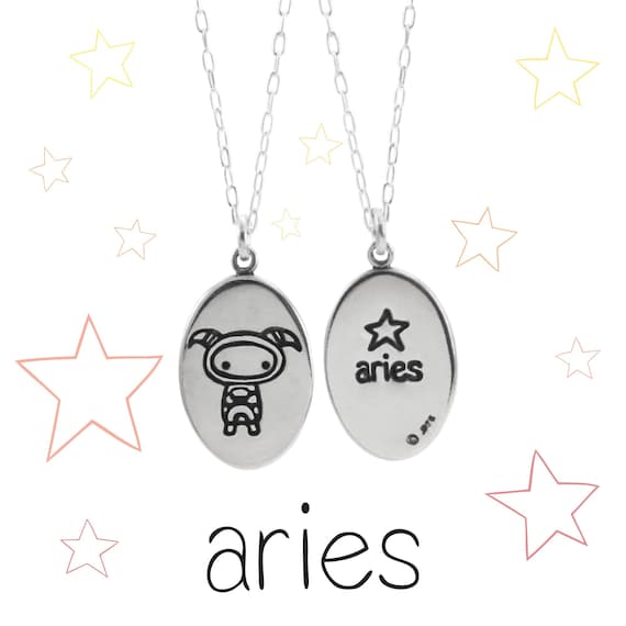 Super Cute Aries Necklace Sterling 