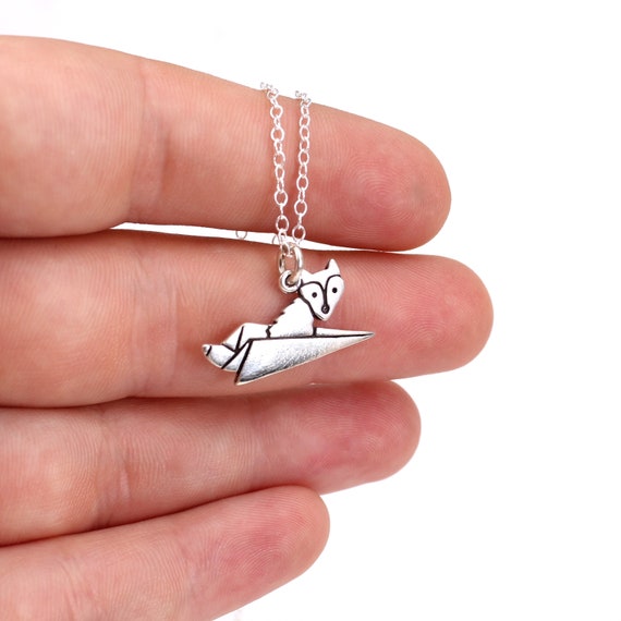 Sterling Silver Fox Pendant Necklace – Brilliant Gold Jewellery