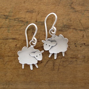 Sheep Earrings Sterling Silver Lamb Earrings image 2
