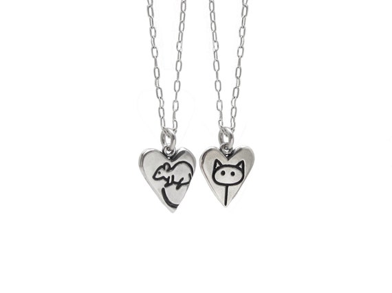 Rat Necklace Sterling Silver Rat 