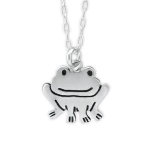 Sterlingzilveren kikker bedelketting - verstelbare ketting