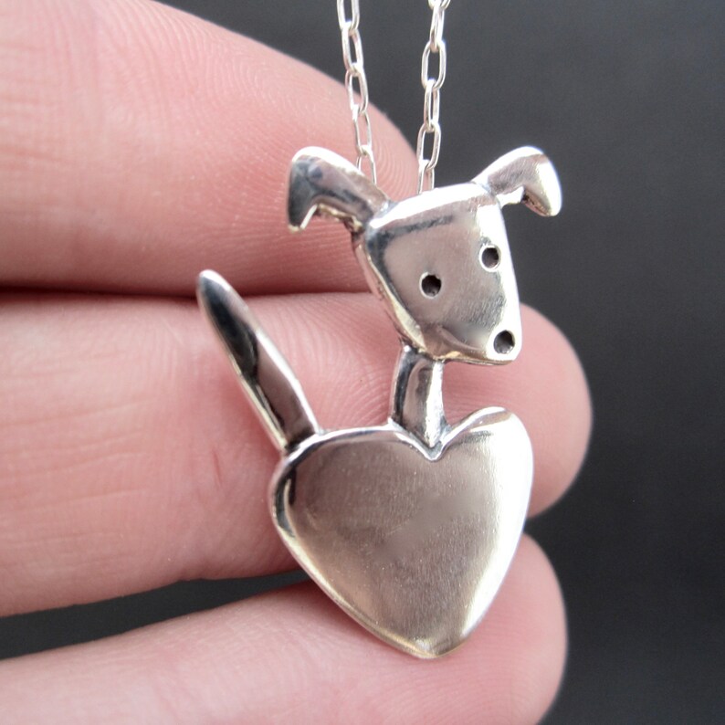 Sterling silver dog necklace Clearance