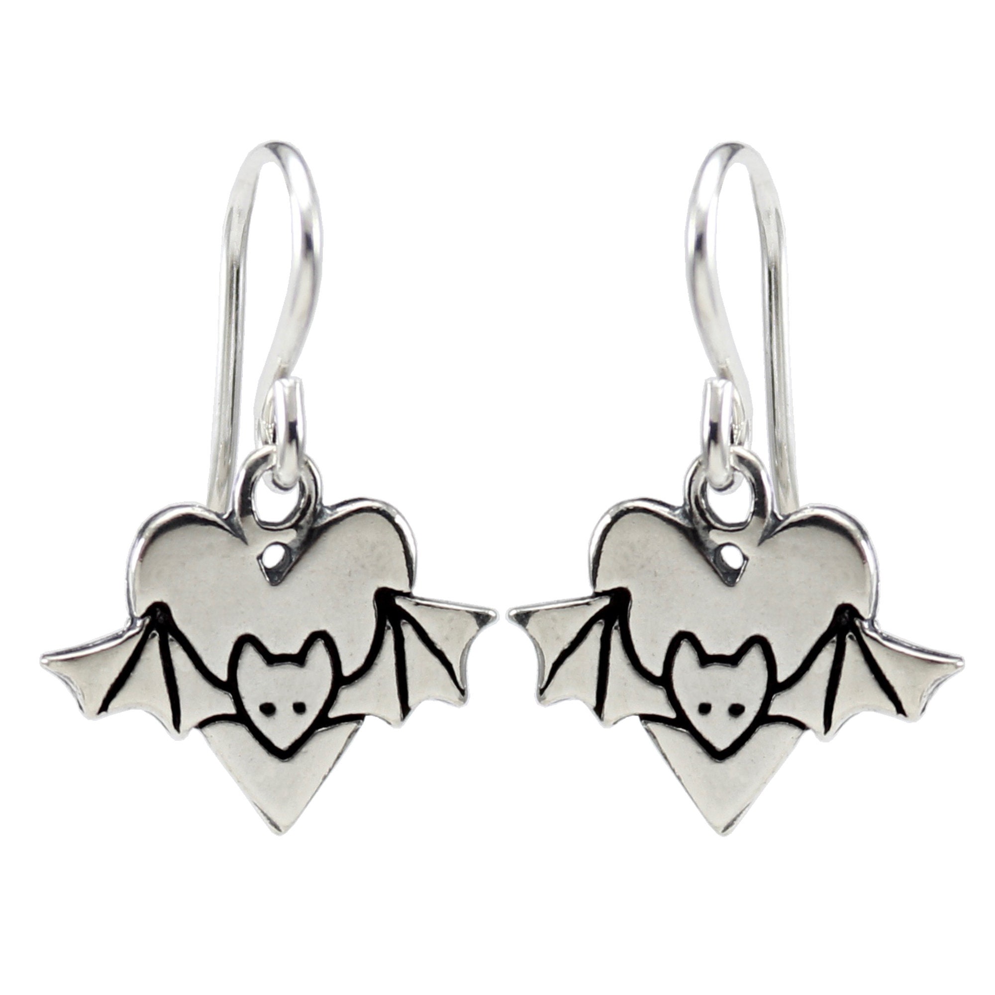 Bat earrings silver online