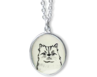 Pp-c00 ペルシャ猫 高級イングリッシュピューター製 925スターリング