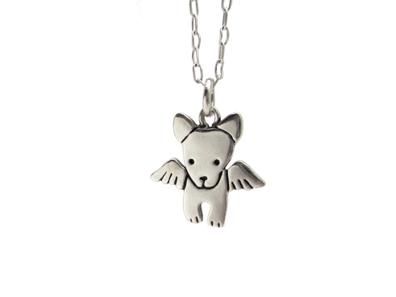 silver dog pendant
