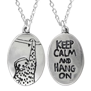 Reversible Sterling Silver Sloth Necklace: Adjustable Chain