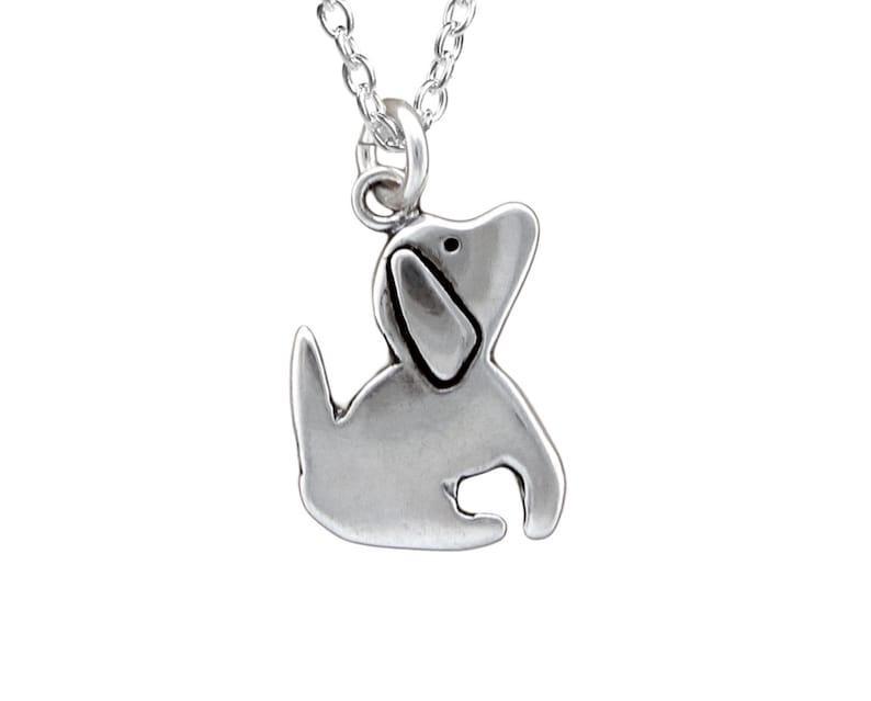 sterling silver dog necklace