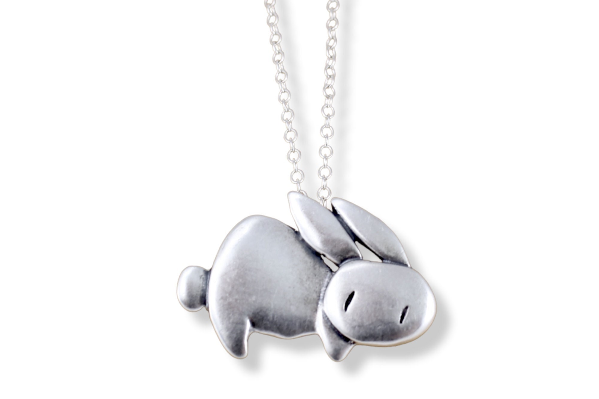 Sterling Silver Axolotl Charm Necklace on Adjustable Chain
