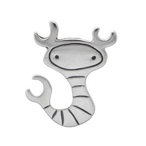 Scorpio Necklace - Cute Zodiac Charm on Adjustable Sterling Chain - October November Birthday - Sterling Silver Scorpio Necklace