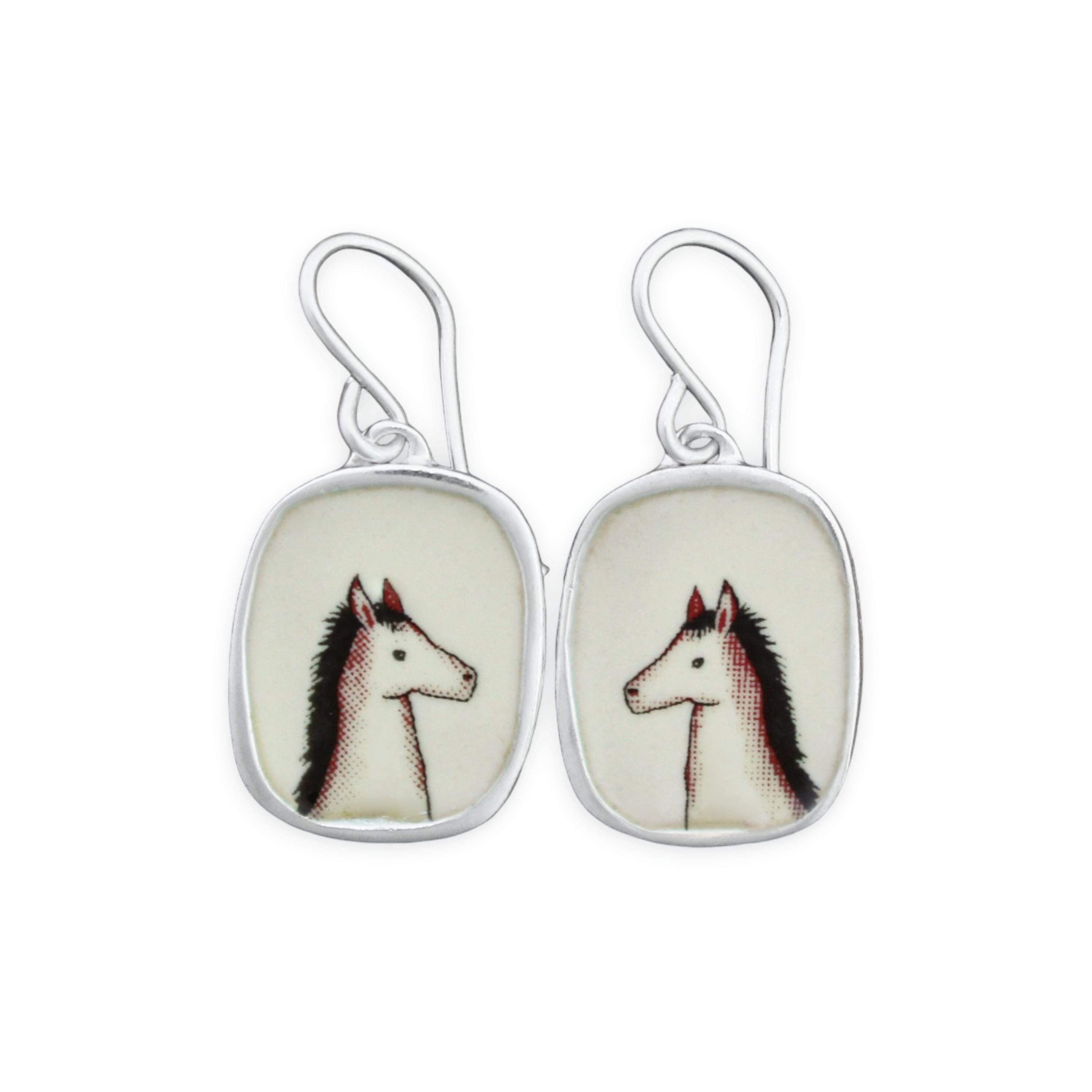 Orecchini Testa Cavallo Argento Sterling Orecchini A Bottone Testa Di Cavallo In Argento Sterling 925 - Nuovi Con Etichette, Senza Pietre, Stile Elegante Orecchini Cavallo