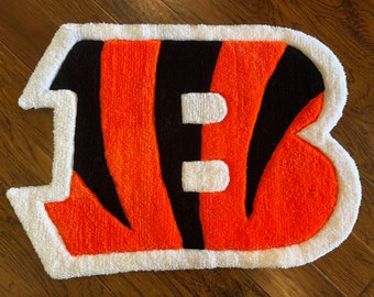 Hand Tufted Cincinnati Bengals Rug