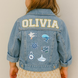 Gifts for Kids, Custom Jean Jacket,DIY Toddler Jean Jacket, Personalized Jean Jacket, Kids Gift For Christmas,Kids Denim Jacket