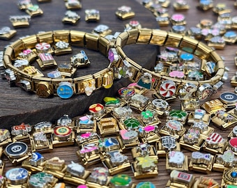 1000pcs  Random Italian Charms, Random Italian Charm ,  Italy Bracelet,9mm Charm