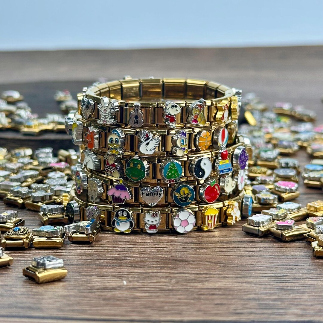 1000pcs Random Italian Charms, Random Italian Charm , Italy Bracelet ...