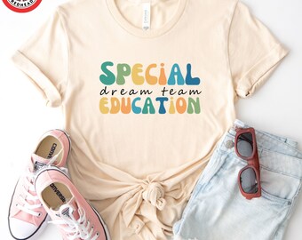 Camiseta unisex del equipo de ensueño de educación especial, camiseta para maestros de educación especial, regalo del equipo de IEP, camiseta de educación inclusiva, ropa para necesidades especiales