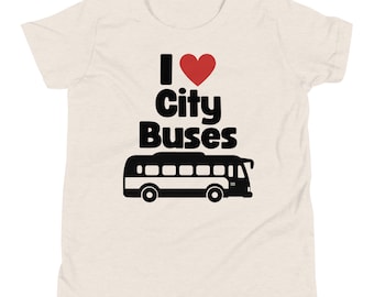 Camiseta juvenil "Me encantan los autobuses urbanos": Camiseta de transporte público