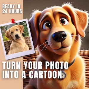 Custom Pixar Style Portrait from Your Photo | Personalised 3D Cartoon Character | Pet, Family, Couple | Digital Personalised Animated Photo