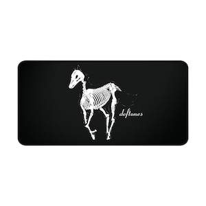Deftones White Pony Grunge Band Black And White Neoprene Deskmat For Computer Mouse/ Alt/ Grunge/ Band/ Rock/ Emo