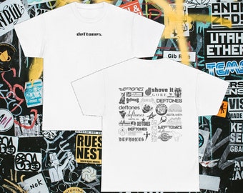 Deftones Band Boxy Vintage Style Logo Inspiratie Zwaar katoenen shirt