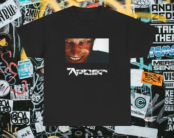 Aphex Twin geïnspireerd vintage shirt logo band shirt punk grunge T-shirt