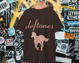 Deftones White Pony Earth Tone Baggy Skate Vintage Style Grunge/Emo/Rock Band Big Logo