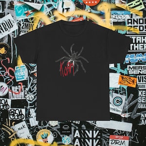 Korn Vintage stijl geïnspireerd baggy streetwear boxy fit grunge punk rock metal band shirt tool/deftones/slipknot afbeelding 2