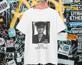 The Smiths Vintage Inspired Meat Is Murder Band Shirt Weißes, schweres Baumwoll-T-Shirt