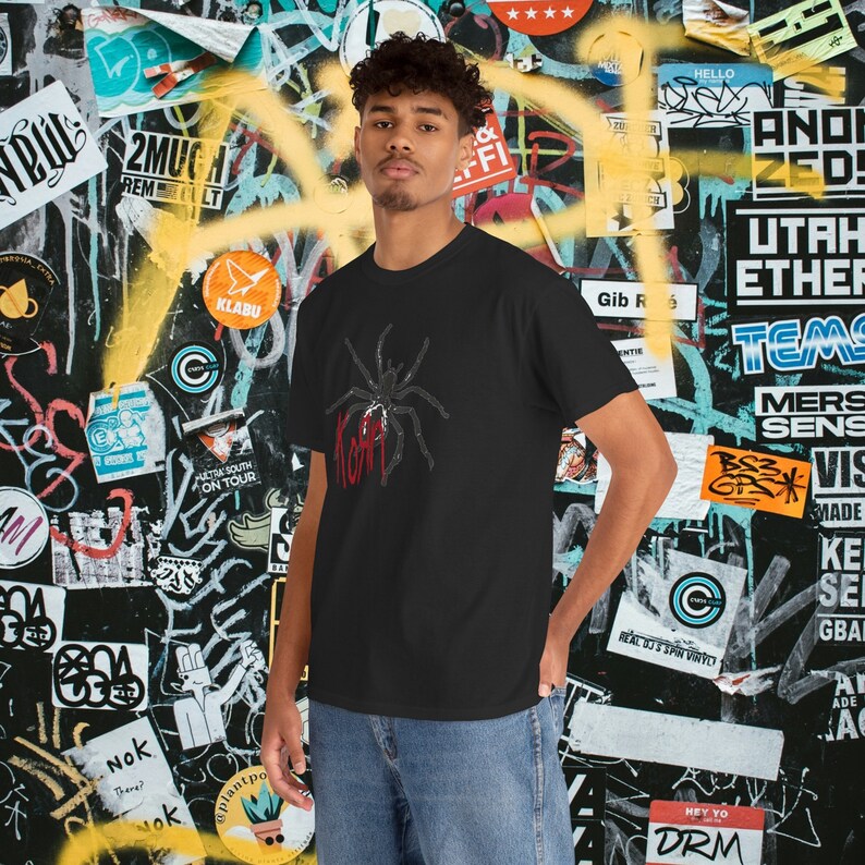 Korn Vintage stijl geïnspireerd baggy streetwear boxy fit grunge punk rock metal band shirt tool/deftones/slipknot afbeelding 4