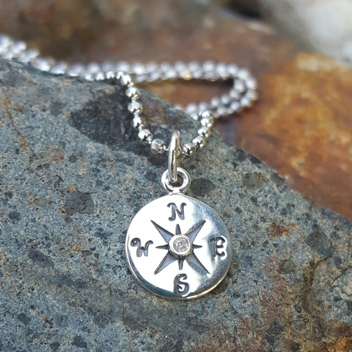 compass travel necklace
