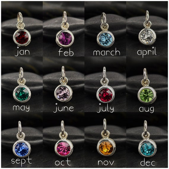 small birthstone charms