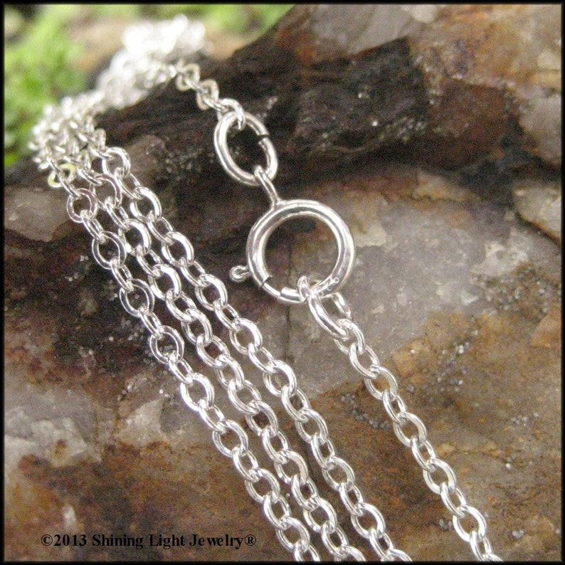Sturdy 18 Inch Sterling Silver Chain Choose Lobster or Ring Clasp Hand Assembled image 3
