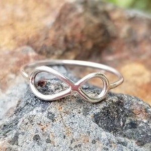 Infinity Symbol Ring - Sterling Silver - Size 7 or Size 8