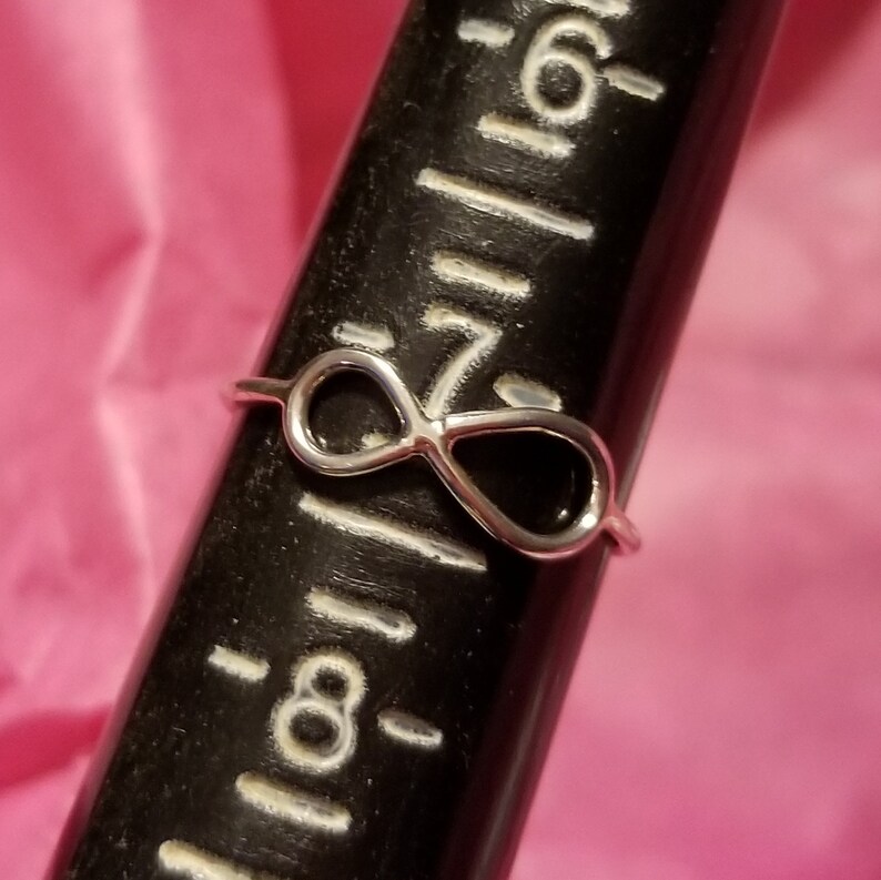 Infinity Symbol Ruler Infinity Symbol Ring - Sterling Silver - Size 7 or Size 8 - Etsy
