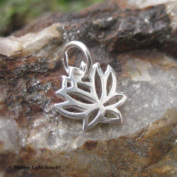 Small Silver Lotus Rose Gold Lotus Bronze Lotus Charm Lotus Charm Small Lotus Charm Silver Lotus Charm Tiny Lotus Sterling Silver
