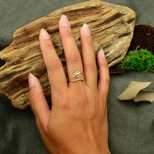 Bronze Monstera Leaf Ring Adjustable Size Brand New Houseplant Jewelry image 2