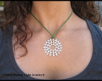 Large Bronze Mandala Pendant, Sacred Geometry Necklace, Meditation Talisman, Statement Spiritual Jewelry, Handmade Bali