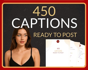 450  OnlyFans Captions Ready-to-Post  (PDF Download) for Adult Creators.