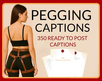 350 Pegging Captions, Strapon Roleplay Ideas (PDF Download)