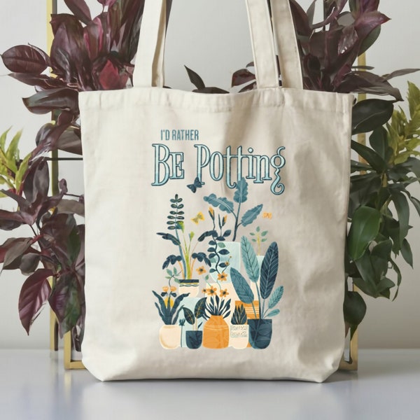 Customizable Tote Bag for Gardeners and Plant Lovers, Gift Idea for Plant Parents and Houseplant Collectors, Personalizable Farewell Gift
