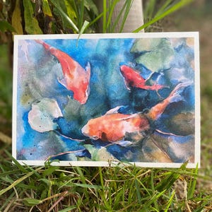 Cartolina originale, Carpa Koi, Portogallo 2024