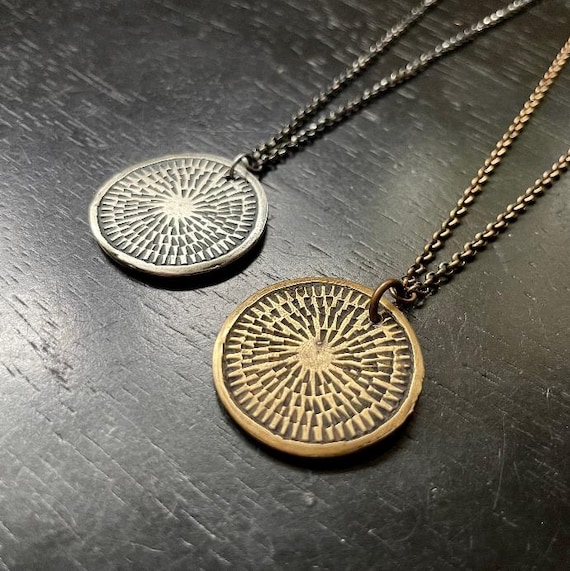 Carved Silver Medallion Necklace