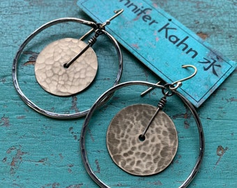 Gold Circles Within Earrings - Medium