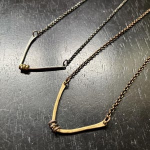 V Necklaces with Heishi Beads- Choose Brass or Sterling Silver!