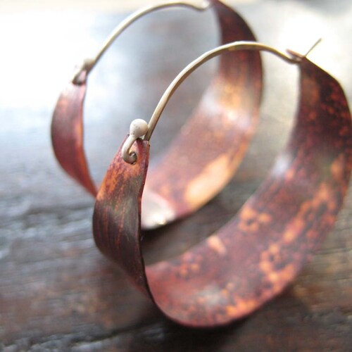Large Copper Hoop Earrings